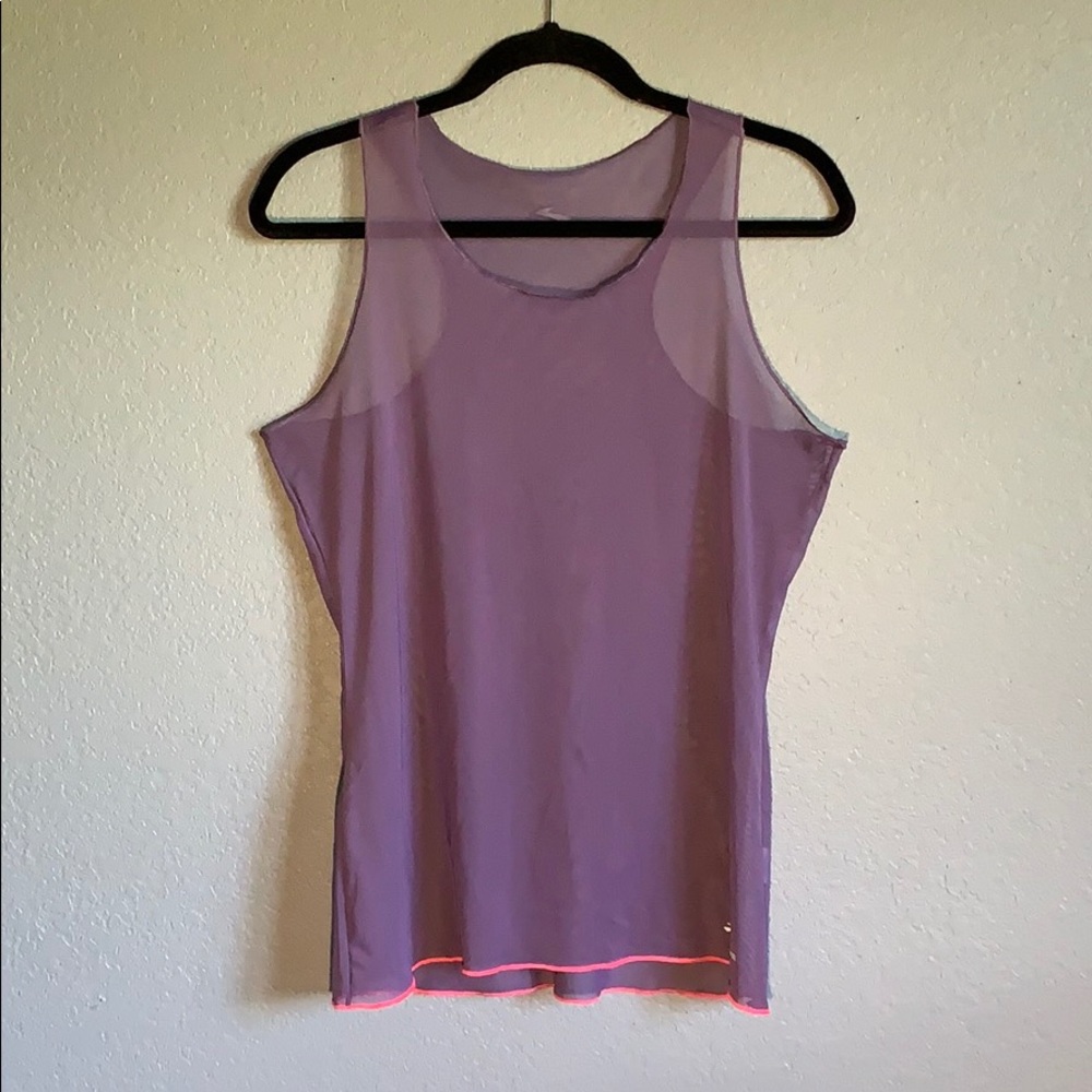 Brooks Ghost Racerback Running Tank - Purple- Sz M